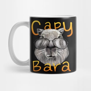 Cool Capybara in Glasses Tee Mug